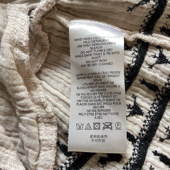 Free People Swing Into Spring floral embroidered off shoulder Mini Dress Sz S/P - Picture 9 of 13